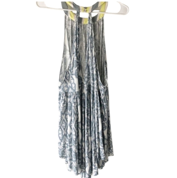 Free People Mimi Tunic Top Blue/Gray Linen Blend - Picture 4 of 7